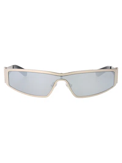 Alexander Mcqueen Metallic Silver Sunglasses