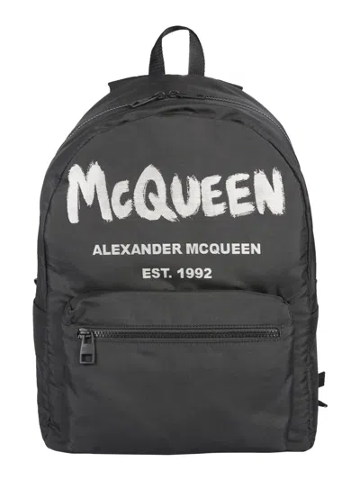 Alexander Mcqueen Metropolitan Backpack In Black