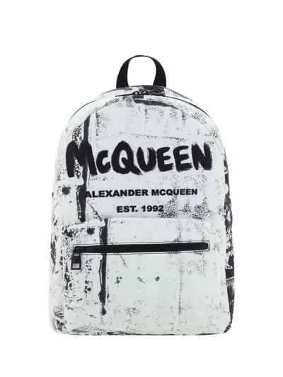 Alexander Mcqueen Metropolitan Backpack In Black
