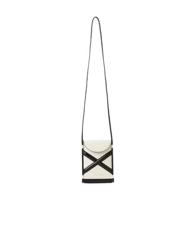 Alexander Mcqueen Micro The Curve Crossbody Bag In White