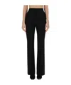 Alexander Mcqueen Mid-rise Bootcut Crepe Trousers In Black
