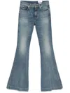 Alexander Mcqueen Mid-rise Flared Jeans In Blue