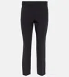 Alexander Mcqueen Mid-rise Slim Crêpe Pants In Black