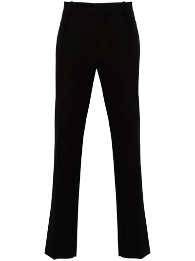 Alexander Mcqueen Mid-rise Tailored Trousers In Black