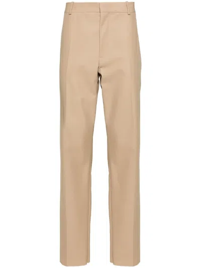 Alexander Mcqueen Tapered Mid-rise Tailored Trousers In Neutrals