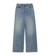 Alexander Mcqueen Mid-rise Wide-leg Jeans In Blue
