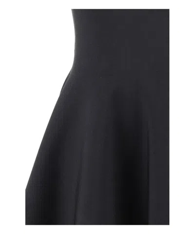 Alexander Mcqueen Midi Dress In Black