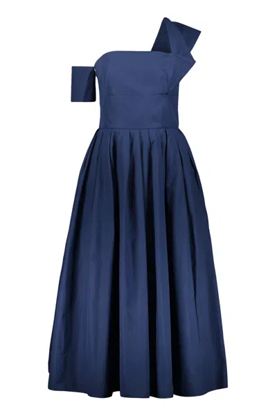 Alexander Mcqueen Midi Dress In Blue