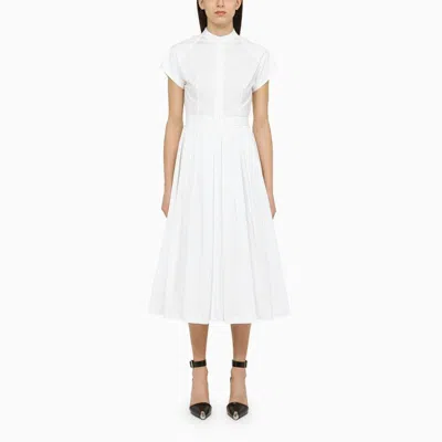 Alexander Mcqueen Midi Dress In White