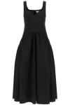 Alexander Mcqueen Black Sweetheart-neck Midi Dress In Black
