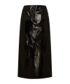 Alexander Mcqueen Mcqueen Silk Blend Midi Pencil Skirt In Black