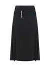 Alexander Mcqueen Midi Skirt In Black