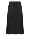 Alexander Mcqueen Midi Skirt In Black