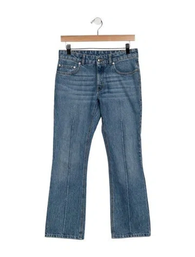 Pre-owned Alexander Mcqueen Mid-rise Flared Jeans In Blue