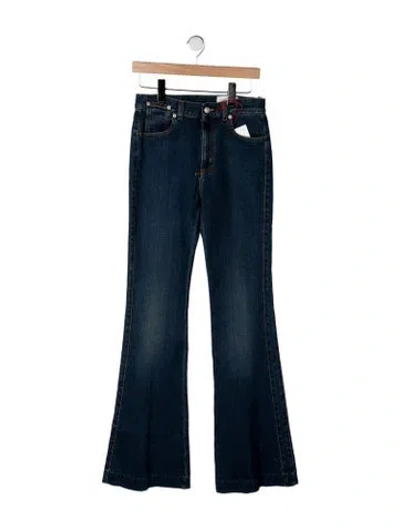 Pre-owned Alexander Mcqueen Mid-rise Flared Jeans W/ Tags In Blue