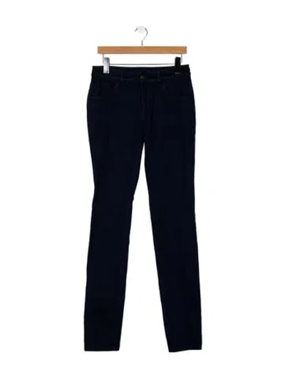Pre-owned Alexander Mcqueen Mid-rise Skinny Leg Jeans In Blue