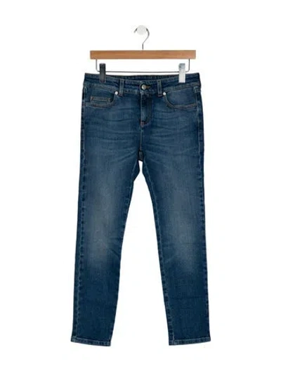 Pre-owned Alexander Mcqueen Mid-rise Skinny Leg Jeans W/ Tags In Blue
