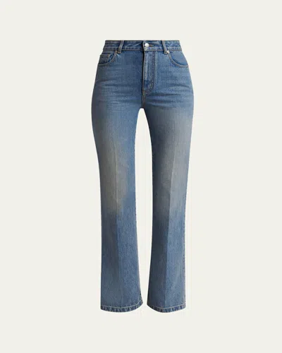 Alexander Mcqueen Mid-rise Slim-leg Denim Jeans In Blue