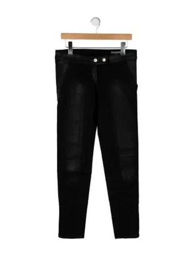 Pre-owned Alexander Mcqueen Mid-rise Straight Leg Jeans In Black