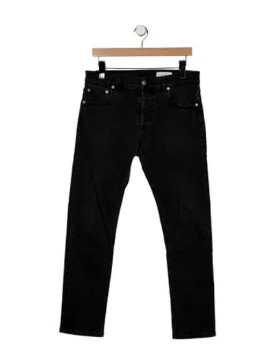 Pre-owned Alexander Mcqueen Mid-rise Straight Leg Jeans In Blue