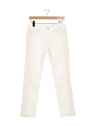 Pre-owned Alexander Mcqueen Mid-rise Straight Leg Jeans In Neutral