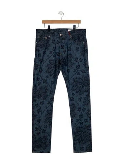Pre-owned Alexander Mcqueen Mid-rise Straight Leg Jeans W/ Tags In Blue