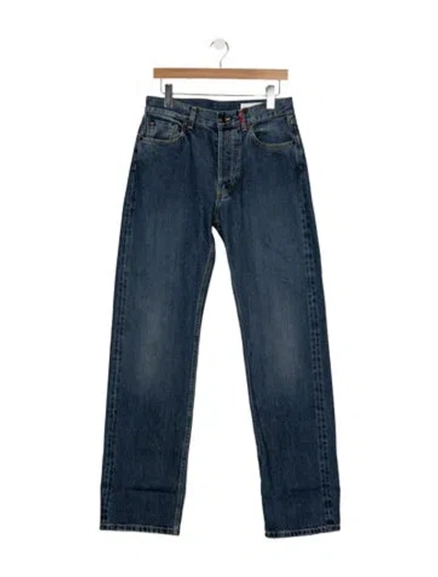 Pre-owned Alexander Mcqueen Mid-rise Straight Leg Jeans W/ Tags In Blue