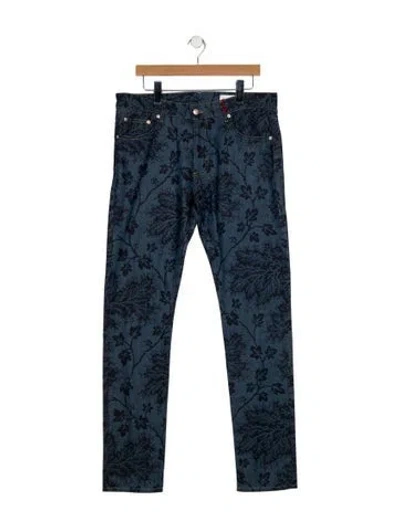 Pre-owned Alexander Mcqueen Mid-rise Straight Leg Jeans W/ Tags In Blue