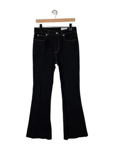 Pre-owned Alexander Mcqueen Mid-rise Wide Leg Jeans In Black