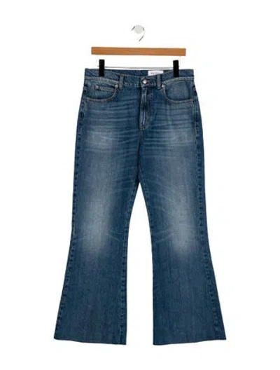 Pre-owned Alexander Mcqueen Mid-rise Wide Leg Jeans In Blue