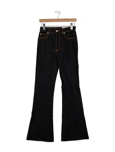 Pre-owned Alexander Mcqueen Mid-rise Wide Leg Jeans In Blue
