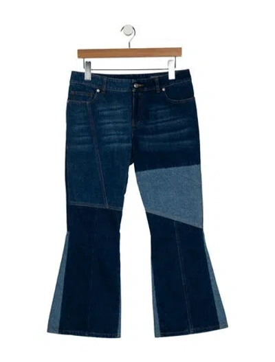 Pre-owned Alexander Mcqueen Mid-rise Wide Leg Jeans W/ Tags In Blue