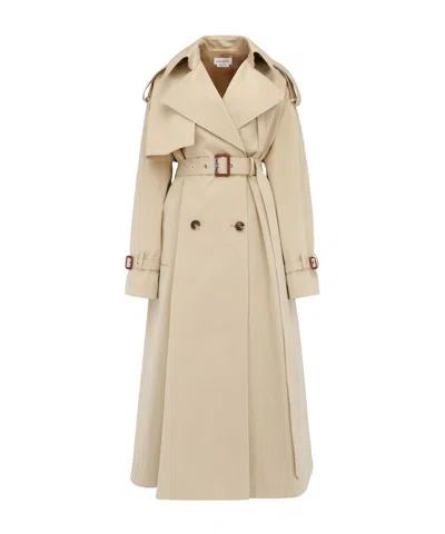 Alexander Mcqueen Women Double-Breasted Trench Coat
