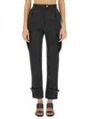 Alexander Mcqueen Wool-cotton Blend Cargo Pants In Black