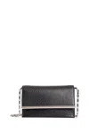Alexander Mcqueen Leather Clutch Bags Chain Strap In Black