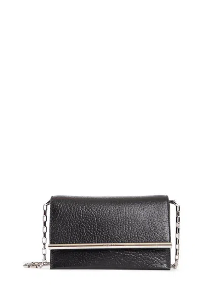 Alexander Mcqueen Leather Clutch Bags Chain Strap In Black