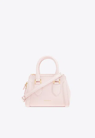 Alexander Mcqueen Mini Birdee Top Handle Bag In Pink