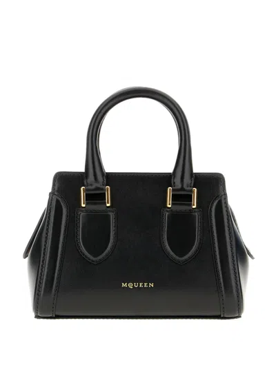 Alexander Mcqueen Mini Birdee Tote Bag In Black