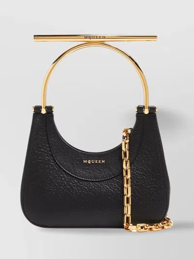 Alexander Mcqueen Mini Chain Strap Shoulder Bag With Gold Hardware