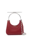Alexander Mcqueen Mcqueen Mini T-bar Crossbar Leather Handbag In Red