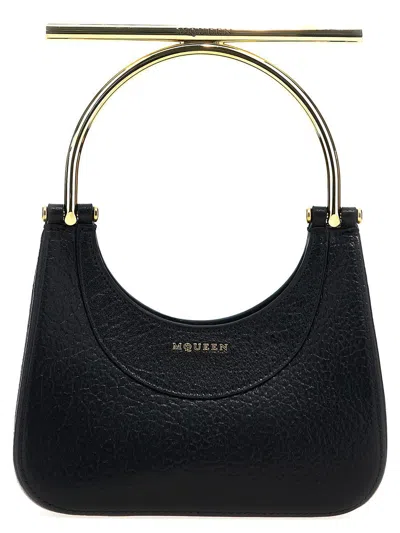 Alexander Mcqueen 'mini Cross-bar' Handbag In Black