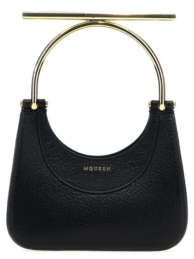 Alexander Mcqueen 'mini Cross Bar' Handbag In Black