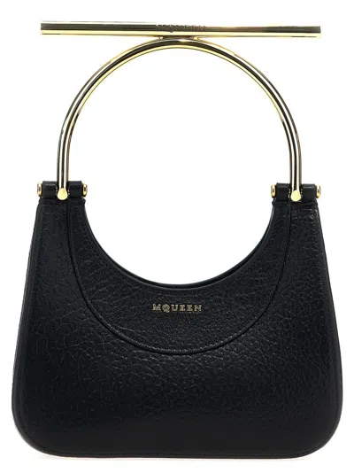 Alexander Mcqueen 'mini Cross-bar' Handbag In Black