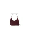 Alexander Mcqueen Mini Cross Bar Purse - Leather - Red In Burgundy