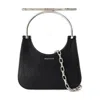 Alexander Mcqueen Mini Cross Bar Purse In Black