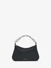 Alexander Mcqueen Mini Cross Bar Purse In Black