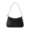 Alexander Mcqueen Mini Cross Bar Purse In Black