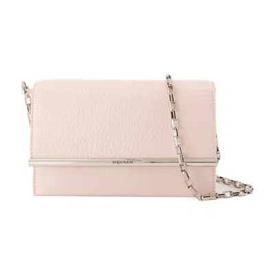 Alexander Mcqueen Mini Cross Bar Purse In Pink