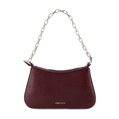 Alexander Mcqueen Mini Cross Bar Purse In Red