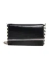 Alexander Mcqueen Mini Rectangular Cross-bar Clutch Bag In Black
